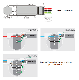Габаритные размеры MTI ТР-48 и схемы подключения к датчику